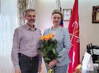 Поздравили президента Нотариальной Палаты Марию Терехову с переизбранием